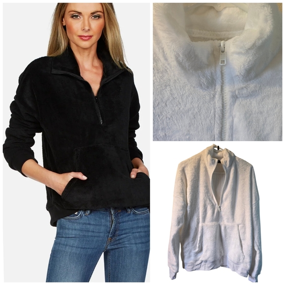 Michael Lauren Tops - NWT Michael Lauren Daly "Sherpa" half zipper pullover